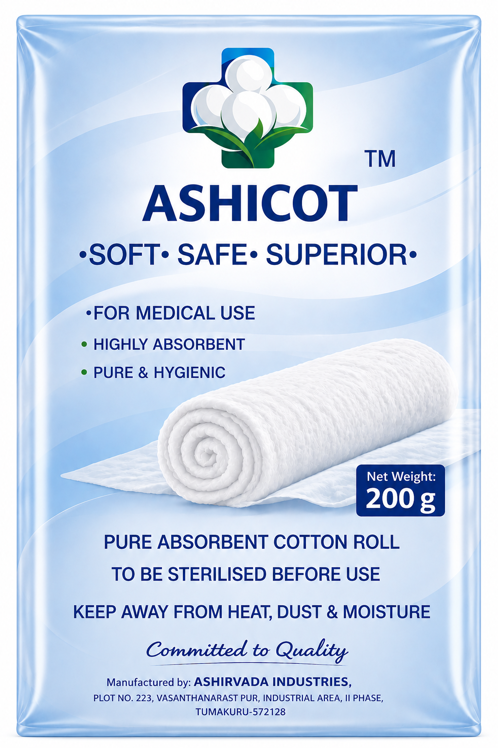 Medical Cotton Rolls - 200 Gram