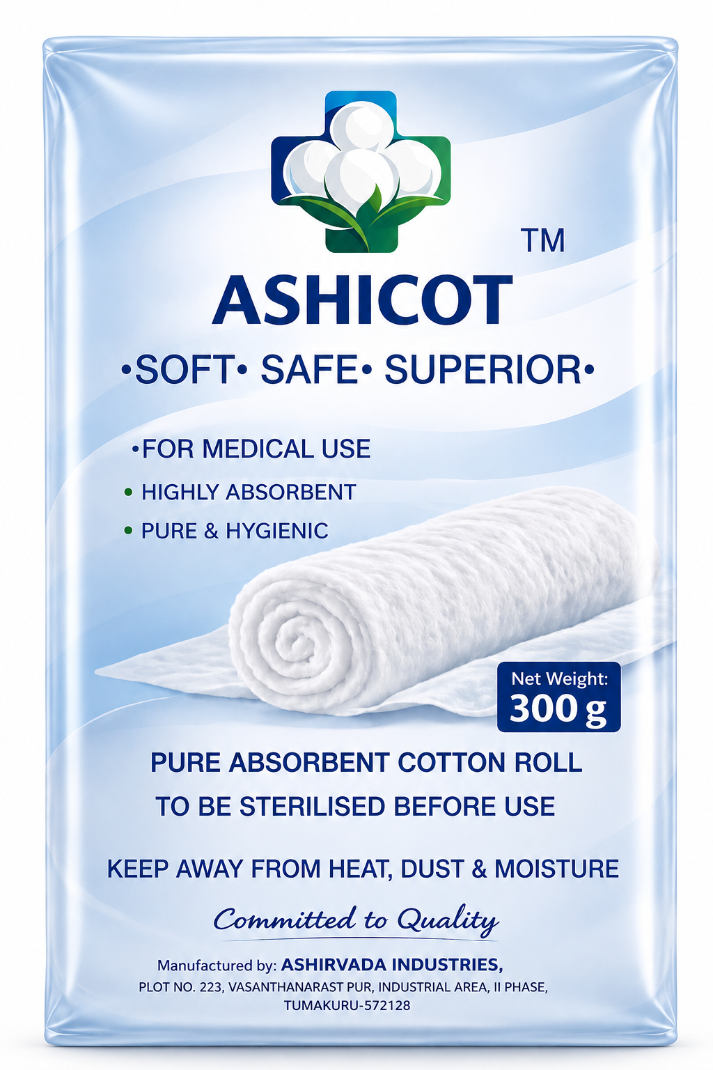 Medical Cotton Rolls - 300 Gram
